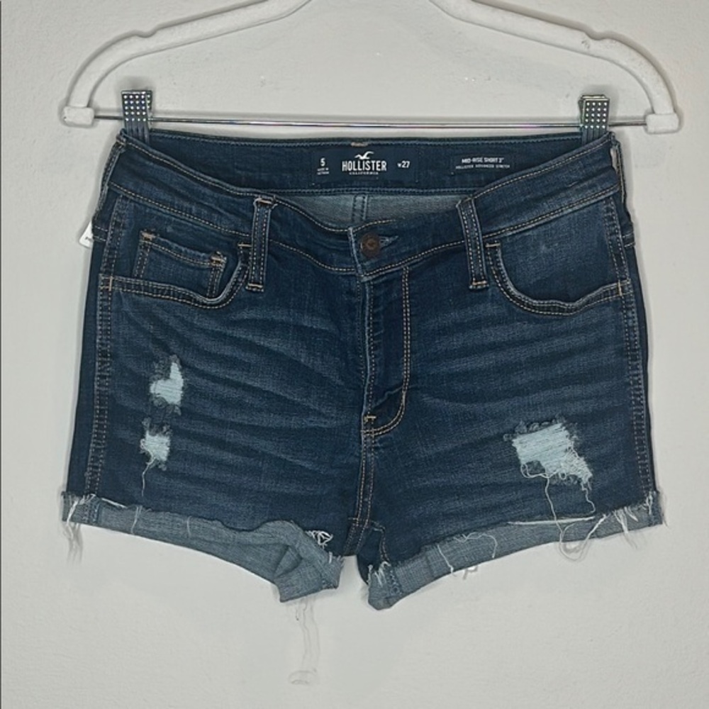 Hollister Women's Dark Denim Jean Shorts